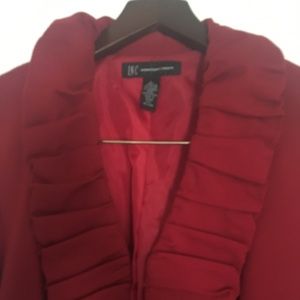 Red INC. Women's Coat w/Ruffled Trim